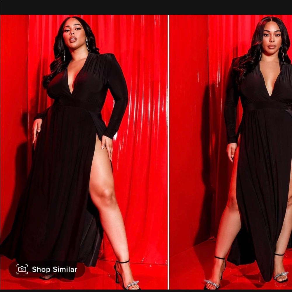 fashion nova black dress 1x only worn once